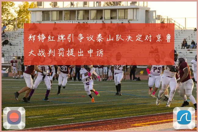 郑铮红牌引争议泰山队决定对京鲁大战判罚提出申诉